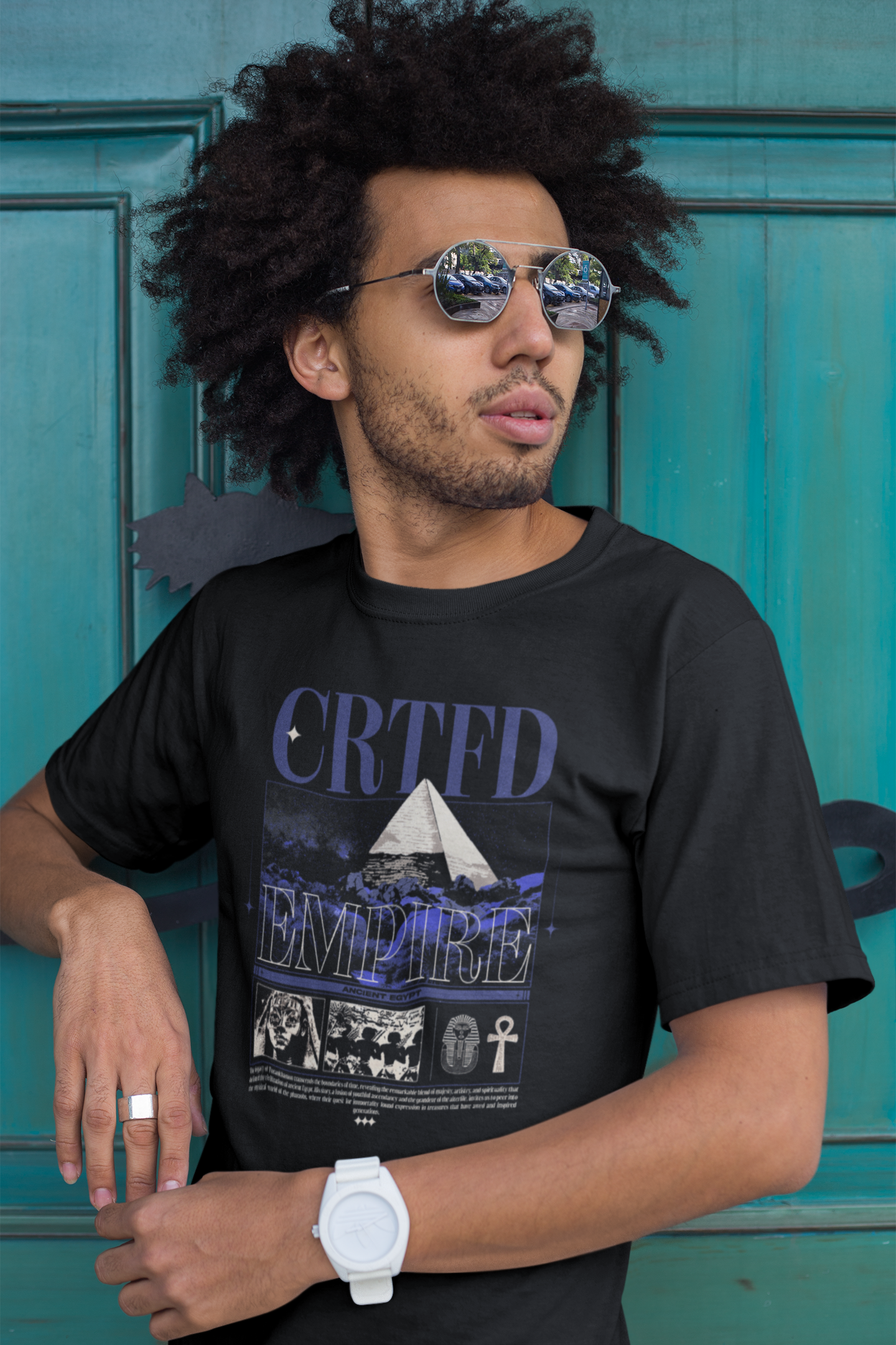 Graphic Ancient Egypt Article (BLUE) T-Shirt