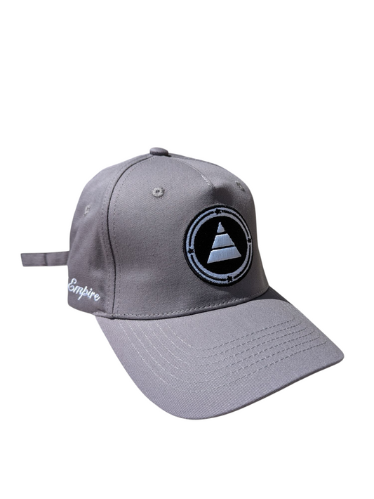 Steel Grey pyramid logo baseball cap